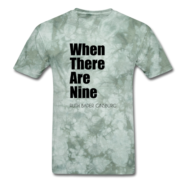 When There Are Nine RBG - military green tie dye